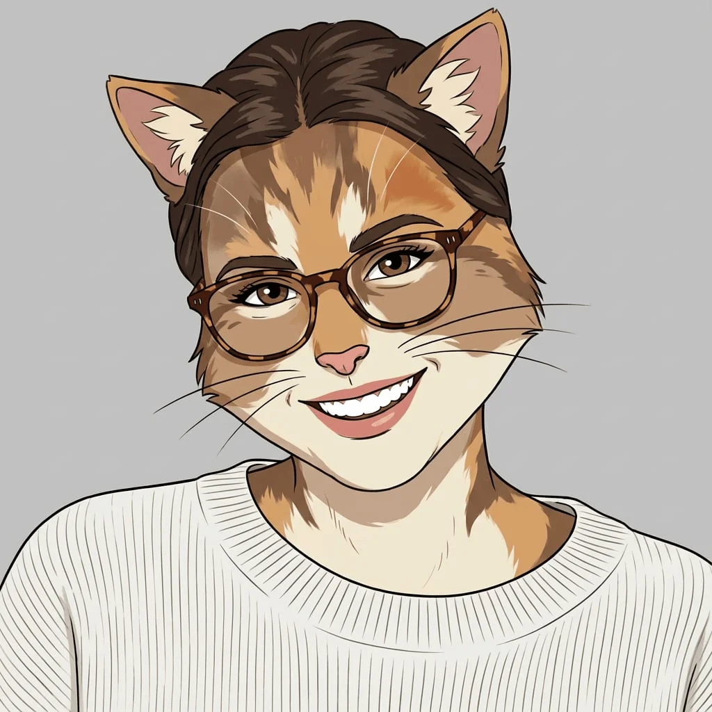 Cat fursona Cartoon style after