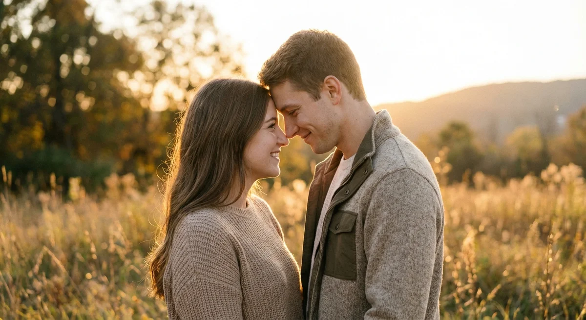 Original photo before Couple photo as romantic illustrated art